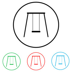 Swing icon, logo on white background