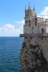 The swallow's nest castle on southern coast of Crimea