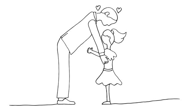 recommend clip art: Father Daughter Parent Child Conversation