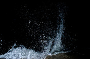 Naklejka premium Splashing wave on the Black sea.