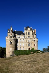 Fototapeta na wymiar Chateau de Brissac, France, Loire Valley, castle, Anjou, fortress, tallest château in France, Baroque, architecture, tower, medieval, ancient, old, building, stone, 
