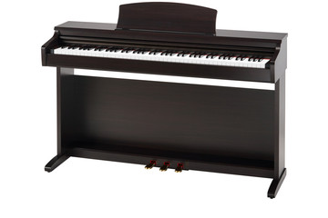 brown piano isolated