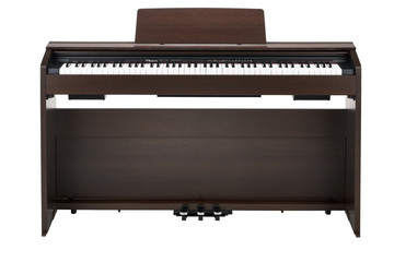brown piano isolated