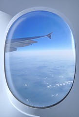 View outside the plane window.