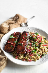 Salmone con cous cous