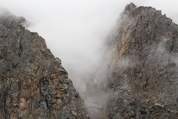 Bicycle wheel and tire close up on tread abstract. Macro