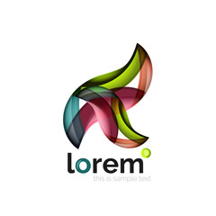 Abstract geometric logo created with overlapping smooth shapes