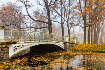 Bridge over the river. Alexander Park. St. Petersburg, Russia