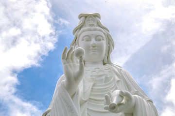 Fototapeta premium World most beauty art of the Mother goddes Guan Yin statue / Tsz Shan Monastery HongKong