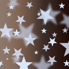 sweet winter stars brown background