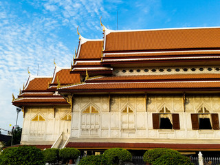 Fototapeta na wymiar Architecture of Thai building. Wat Rachathiwat,Bangkok,Thailand.
