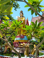 Statue of Guan Yin at Wat Bang Phra, Nakhon Pathom Province, Thailand