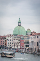 Fototapeta na wymiar Venice View over canal Chiesa di San Simeone Piccolo