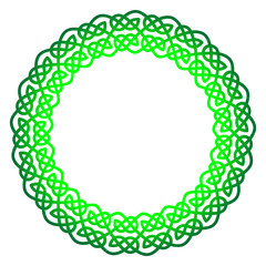 Round celtic knots frame. Traditional medieval frame pattern illustration. Scandinavian or Celtic ornament as border or frame