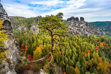 Elbsandsteingebirge im Basteigebiet