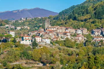 Fototapeta na wymiar San Romano in Garfagnana, in the Appenino Tosco Emiliano National Park. Province of Lucca, Tuscany, Italy.