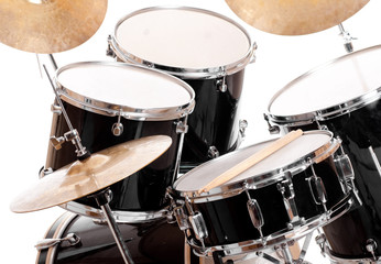 drum set on white