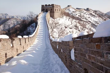 Washable wall murals Chinese wall winter great wall