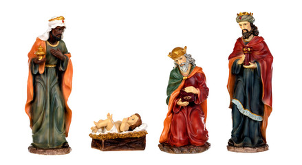 Fototapeta premium The three wise men and baby Jesus