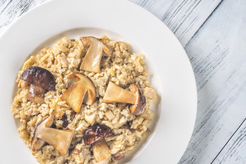 Risotto with porcini mushrooms