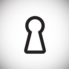 Lock hole on white background icon