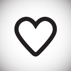Heart favorites on white background icon