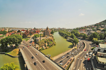 Tbilisi - the capital and the largest city of Georgia, lying on the banks of the Kura River
