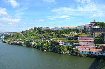 Obraz premium Porto downtown across Douro River. Portugal