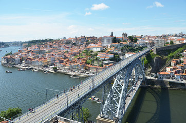 Porto downtown across Douro River. Portugal