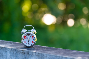 Retro Alarm Clock with bokeh
