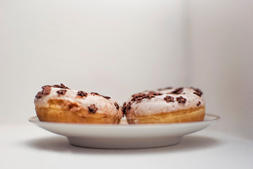 Donuts on the plate.