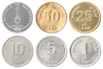 Full set of Maldivian coins