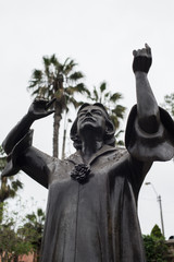 Fototapeta premium Chabuca Granda statue in Lima, Barranco neighborhood, Perù.