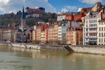 Lyon. The city embankment.