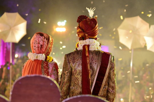 back side indian couple 