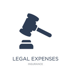 legal expenses icon. Trendy flat vector legal expenses icon on white background from Insurance collection