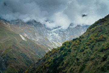 Obraz na płótnie Canvas Landscape view of Caucasus mountains