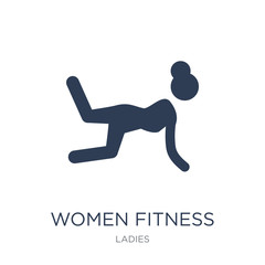 Women Fitness icon. Trendy flat vector Women Fitness icon on white background from Ladies collection