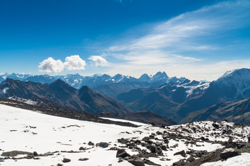 Obraz premium Landscape view of Caucasus mountains