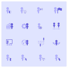 business management icon set