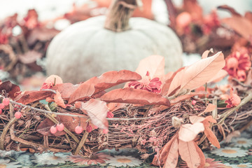 Autumn wreath decorations
