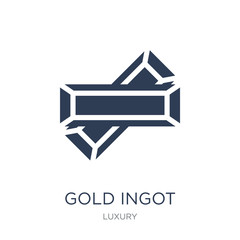 Gold ingot icon. Trendy flat vector Gold ingot icon on white background from Luxury collection