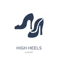 High heels icon. Trendy flat vector High heels icon on white background from Luxury collection