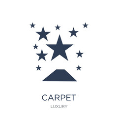 Obraz premium Red carpet icon. Trendy flat vector Red carpet icon on white background from Luxury collection
