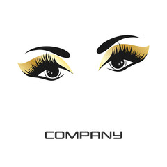 Eyes and eyelashes logo