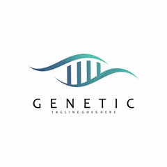Abstract Genetic or DNA Vector Logo