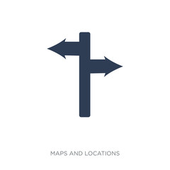 Signage icon. Trendy flat vector Signage icon on white background from Maps and Locations collection