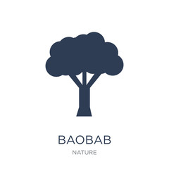 Baobab icon. Trendy flat vector Baobab icon on white background from nature collection