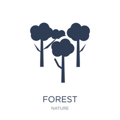 Forest icon. Trendy flat vector Forest icon on white background from nature collection