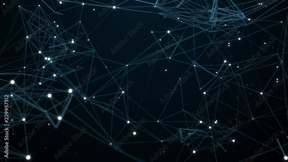 Poster 3d render plexus like background. technology and connection theme. bright vertexes connected with th